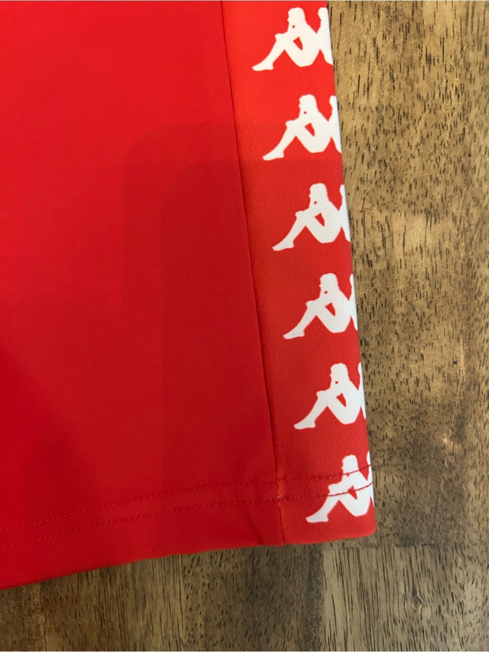Kappa Red Athletic Shorts with White Logo Trim - Picture 3 of 6